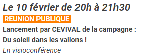 Réunion Publique 10/02 à 20h