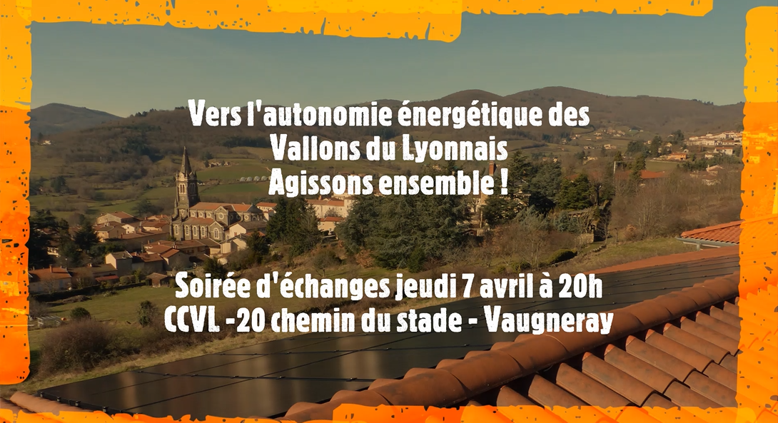 Soirée d'échanges 7 avril à 20h - Vaugneray 