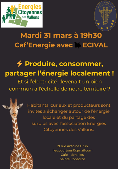 Caf'Energie Ste Consorce 31/3/26