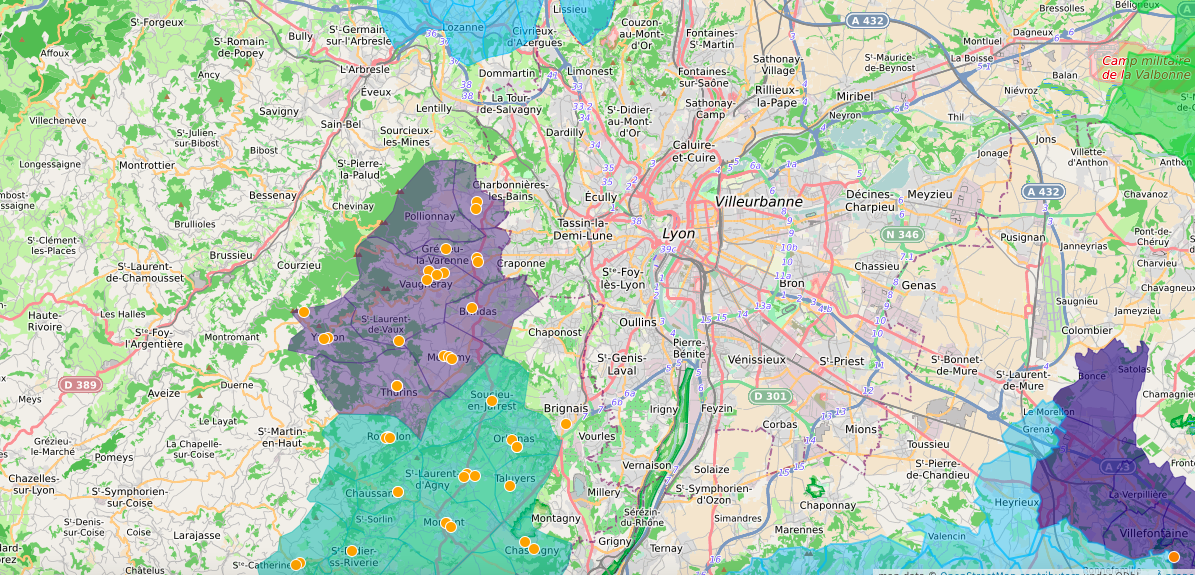 Carte installations CEVIVAL