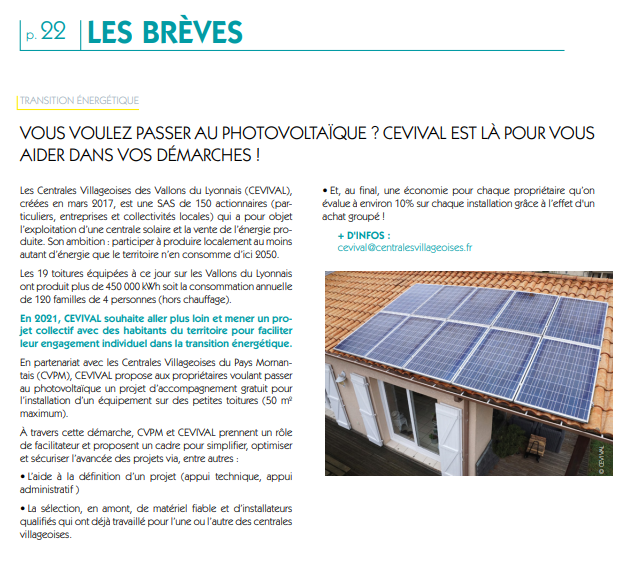 Article CEVIVAL Hiver 2021